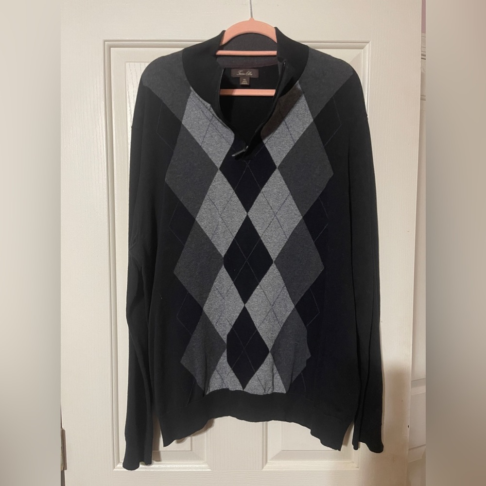 Black/gray Tasso Elba XL Argyle